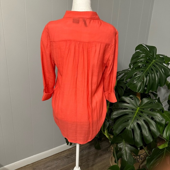 🛍️ New Direction half button shirt with roll up sleeves excellent condition. - Picture 2 of 5